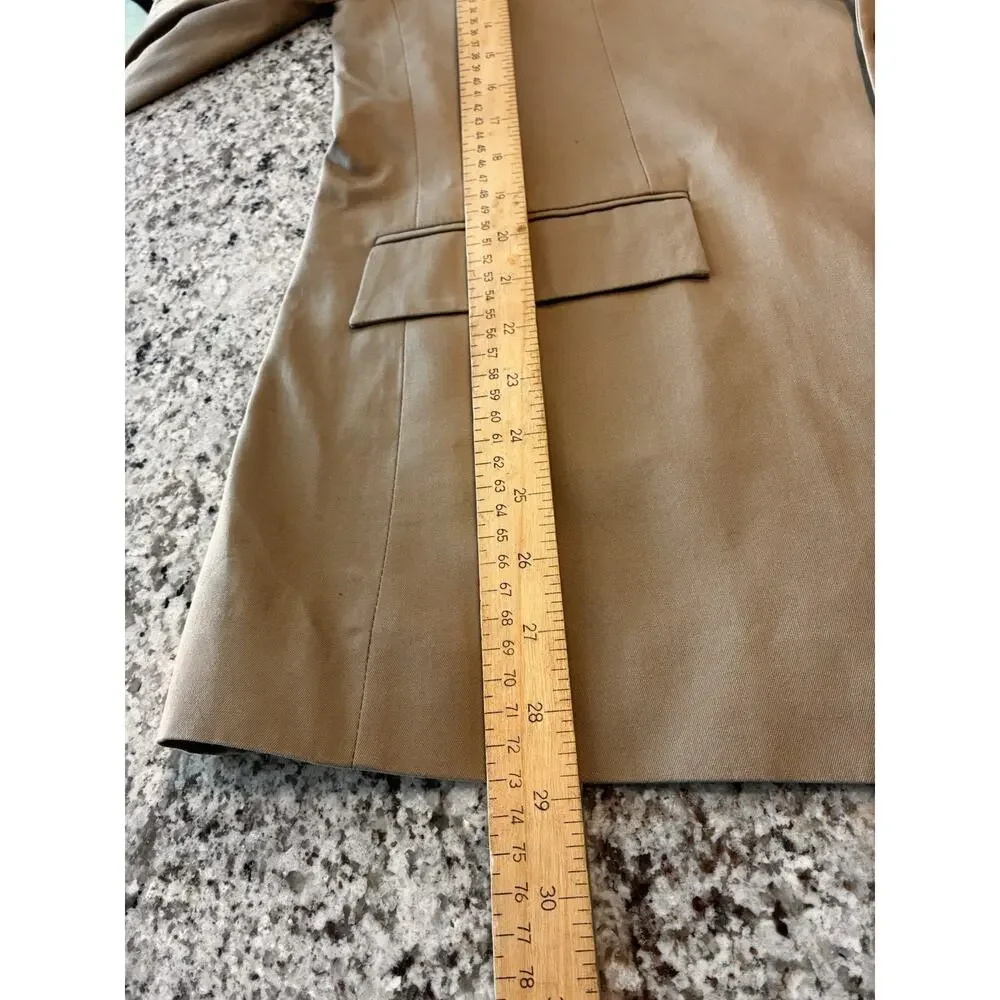 J Crew Thompson Blazer Tan Two-Button Cotton Jacket Sport Coat Sz 42R Men's